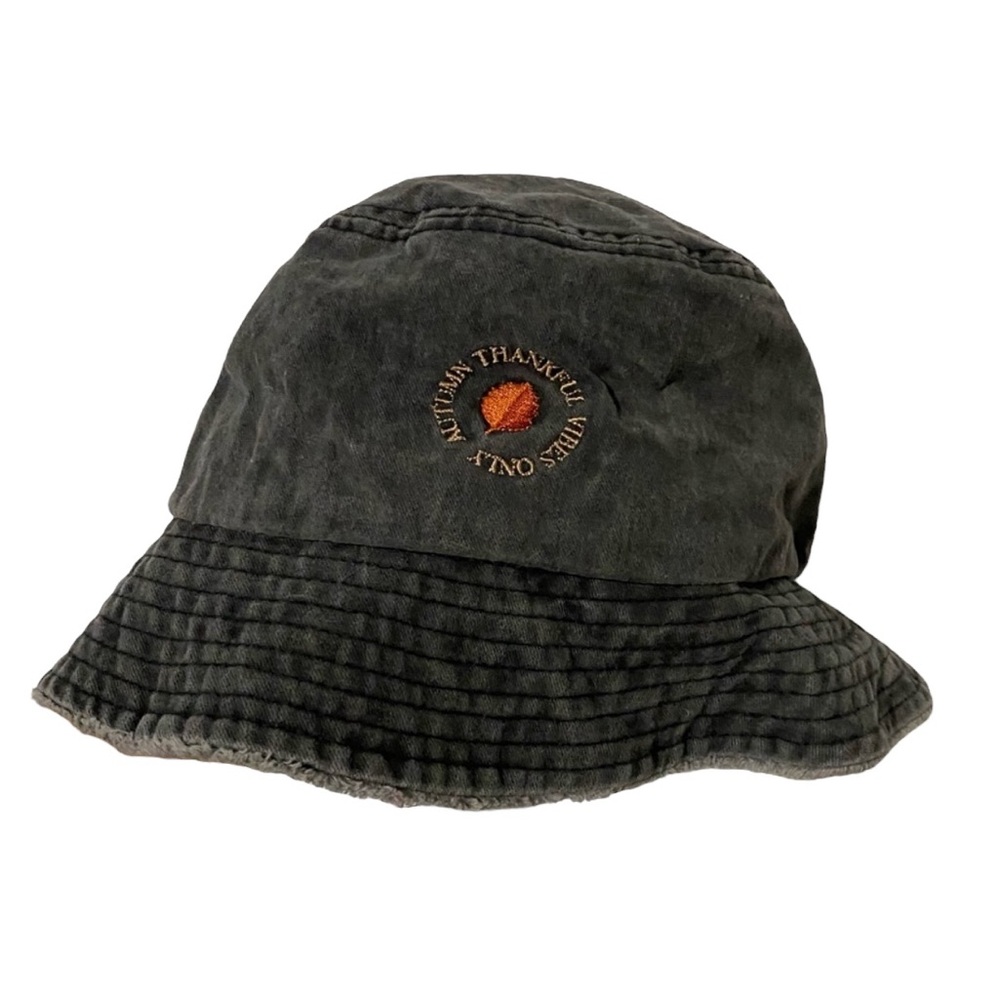 David And Young “Autumn Thankful Vibes Only” Cotton Bucket Hat